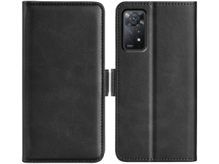 Xiaomi Redmi Note 11 Pro Leder Hülle Karten Ledertasche schwarz