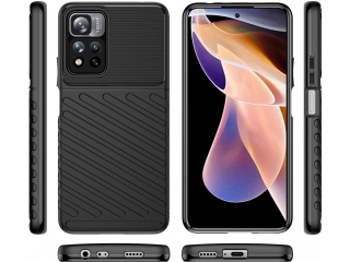 Xiaomi Redmi Note 11 Pro SpaceCase Stripes Impact-Resistant Hülle schwarz