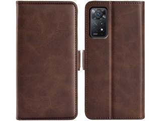 Xiaomi Redmi Note 11 Pro+ 5G Leder Hülle Karten Ledertasche mokka