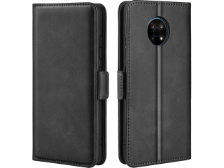 Nokia G50 Leder Hülle Karten Ledertasche schwarz
