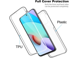 Xiaomi Redmi 10 Touch Case 360 Grad Rundumschutz transparent
