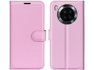 Honor 50 Lite Lederhülle Portemonnaie Karten Etui rosa