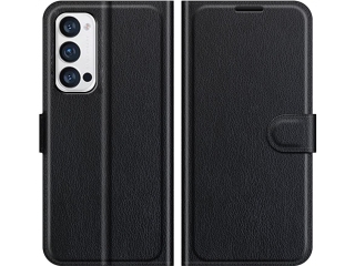 Oppo Find X3 Neo Lederhülle Portemonnaie Karten Etui schwarz