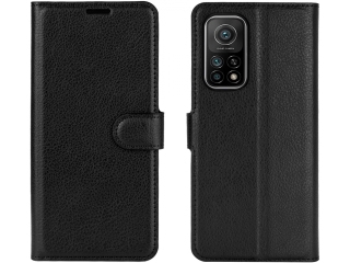 Xiaomi Mi 10T Pro Lederhülle Portemonnaie Karten Etui schwarz