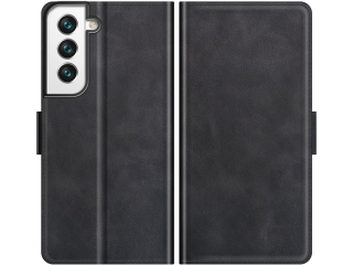 Samsung Galaxy S22 Leder Hülle Karten Ledertasche schwarz