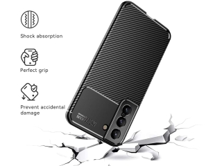 Samsung Galaxy S22+ Carbon Design Hülle TPU Case flexibel schwarz