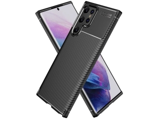 Samsung Galaxy S22 Ultra Carbon Design Hülle TPU Case flexibel schwarz