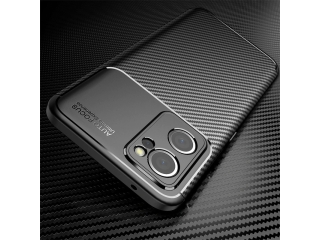 Oppo Find X5 Lite Carbon Design Hülle TPU Case flexibel schwarz