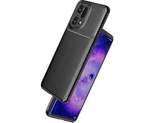 Oppo Find X5 Carbon Design Hülle TPU Case flexibel schwarz