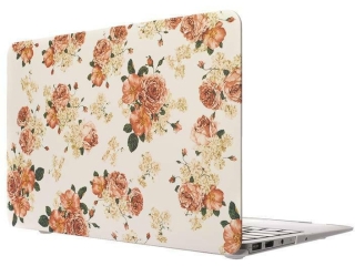 MacBook Air 13 Hard Case Hülle Rosen weiss