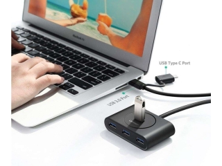 UGREEN 2-in-1 USB-C & USB 3.0 4-Ports Hub 1 Meter schwarz