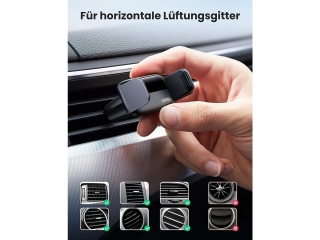 UGREEN Mini Air Vent Smartphone Auto Halterung an Lüftungsgitter grau