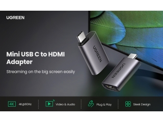 UGREEN USB-C auf HDMI Konverter Adapter 4K 60Hz spacegrau