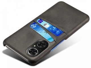 CardCaddy Huawei Nova 9 SE Leder Backcase mit Kartenfächern schwarz