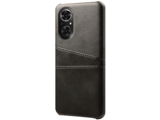 CardCaddy Huawei Nova 9 SE Leder Backcase mit Kartenfächern schwarz