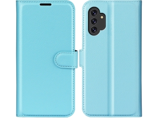 Samsung Galaxy A13 4G Lederhülle Portemonnaie Karten Etui hellblau