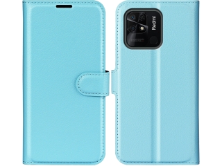 Xiaomi Redmi 10C Lederhülle Portemonnaie Karten Etui hellblau