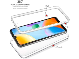 Xiaomi Redmi 10C Touch Case 360 Grad Rundumschutz transparent