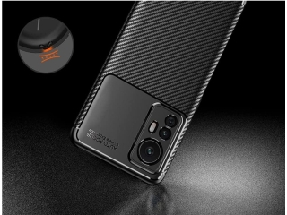 Xiaomi 12 Carbon Design Hülle TPU Case flexibel schwarz