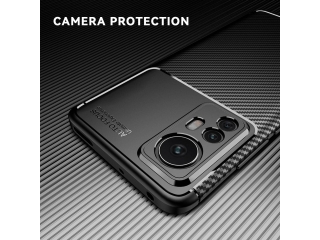 Xiaomi 12 Pro Carbon Design Hülle TPU Case flexibel schwarz