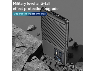 Xiaomi 12 Pro SpaceCase Stripes Impact-Resistant Hülle schwarz