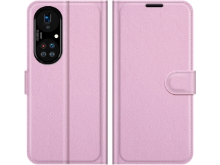 Huawei P50 Pro Lederhülle Portemonnaie Karten Etui rosa