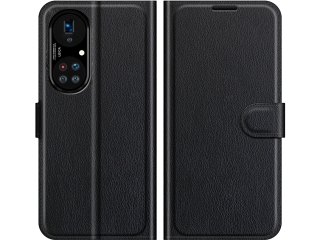 Huawei P50 Pro Lederhülle Portemonnaie Karten Etui schwarz