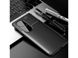 Huawei P50 Pro Carbon Design Hülle TPU Case flexibel schwarz