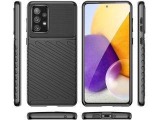 Samsung Galaxy A33 5G SpaceCase Stripes Impact-Resistant Hülle schwarz