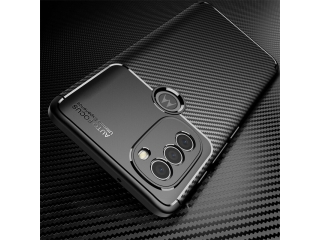 Motorola Moto G71 5G Carbon Design Hülle TPU Case flexibel schwarz