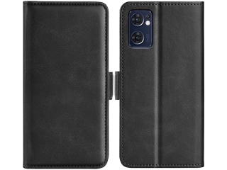 Oppo Find X5 Lite Leder Hülle Karten Ledertasche schwarz