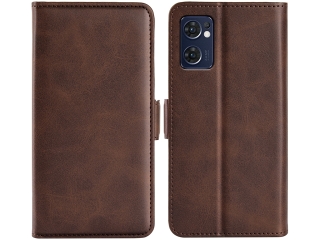 Oppo Find X5 Lite Leder Hülle Karten Ledertasche mokka