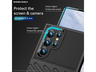 Samsung Galaxy S22 Ultra SpaceCase Stripes Impact-Resistant Hülle schwarz