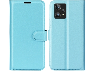 Realme 9 Pro+ Lederhülle Portemonnaie Karten Etui hellblau