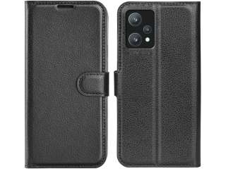 Realme 9 Pro Lederhülle Portemonnaie Karten Etui schwarz