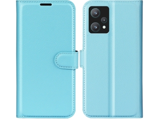 Realme 9 Pro Lederhülle Portemonnaie Karten Etui hellblau