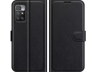 Xiaomi Redmi 10 2022 Lederhülle Portemonnaie Karten Etui schwarz