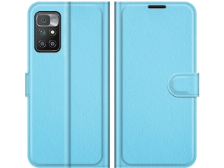 Xiaomi Redmi 10 2022 Lederhülle Portemonnaie Karten Etui hellblau
