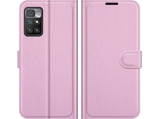 Xiaomi Redmi 10 2022 Lederhülle Portemonnaie Karten Etui rosa