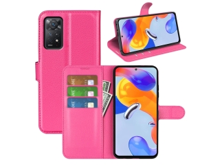 Xiaomi Redmi Note 11 Pro Lederhülle Portemonnaie Karten Etui pink