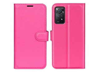 Xiaomi Redmi Note 11 Pro Lederhülle Portemonnaie Karten Etui pink