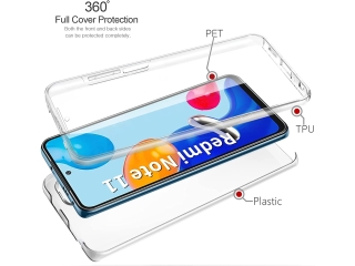 Xiaomi Redmi Note 11 Touch Case 360 Grad Rundumschutz transparent