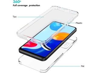 Xiaomi Redmi Note 11S Touch Case 360 Grad Rundumschutz transparent
