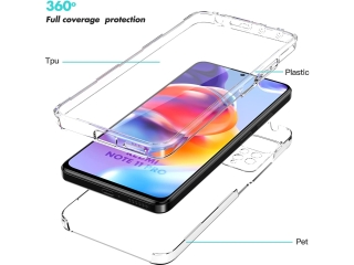 Xiaomi Redmi Note 11 Pro Touch Case 360 Grad Rundumschutz transparent