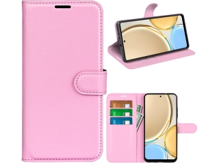 Honor Magic4 Lite 5G Lederhülle Portemonnaie Karten Etui rosa