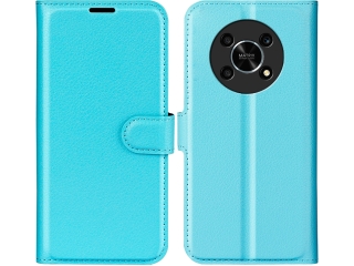 Honor Magic4 Lite 5G Lederhülle Portemonnaie Karten Etui hellblau