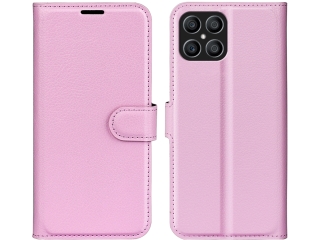 Honor X8 Lederhülle Portemonnaie Karten Etui rosa