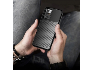 Xiaomi Redmi 10 2022 SpaceCase Stripes Impact-Resistant Hülle schwarz