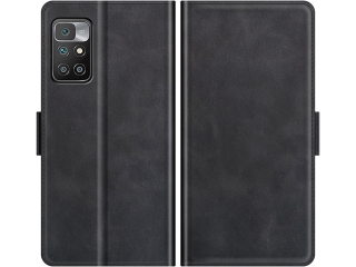 Xiaomi Redmi 10 2022 Leder Hülle Karten Ledertasche schwarz