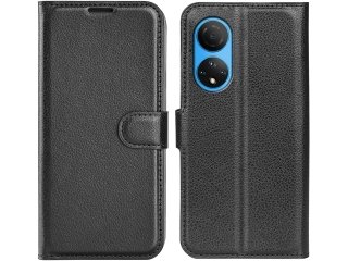 Honor X7 Lederhülle Portemonnaie Karten Etui schwarz